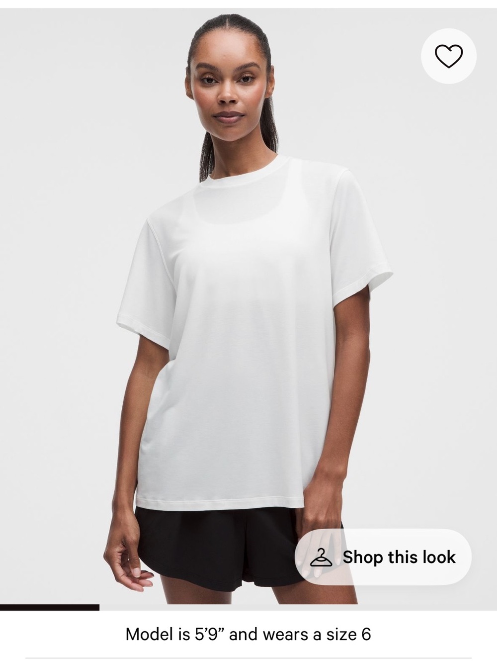 Lululemon Jersey Training Short-Sleeve Shirt white size 4